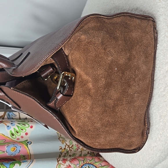 Anna Paola bronw leather bag Made in Italy - Picture 4 of 9